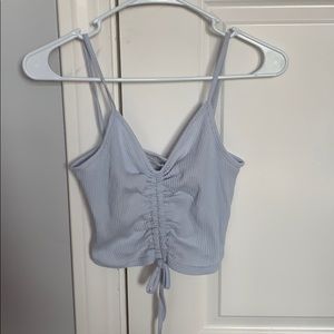 Cropped baby blue cami